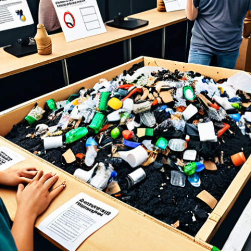 **

*Prompt:* Clear communication illustration.  Focus on explaining new waste sorting rules to citizens.  Include visuals of information sessions, posters, and social media posts. People actively sorting waste.  Emphasis on clarity and simplicity. Polish setting.

**