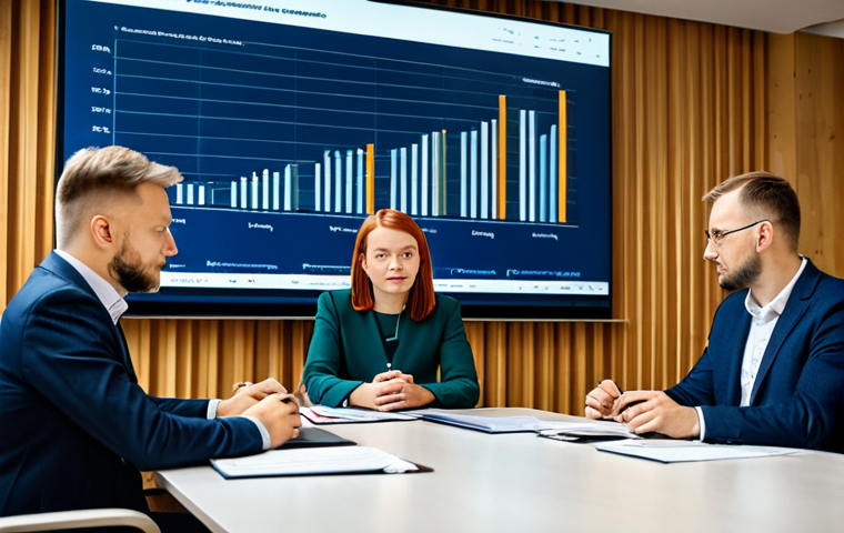 정책분석사와 데이터 품질 관리 - "A data quality specialist, a female, in a bright, modern office environment in Krakow, Poland, wear...